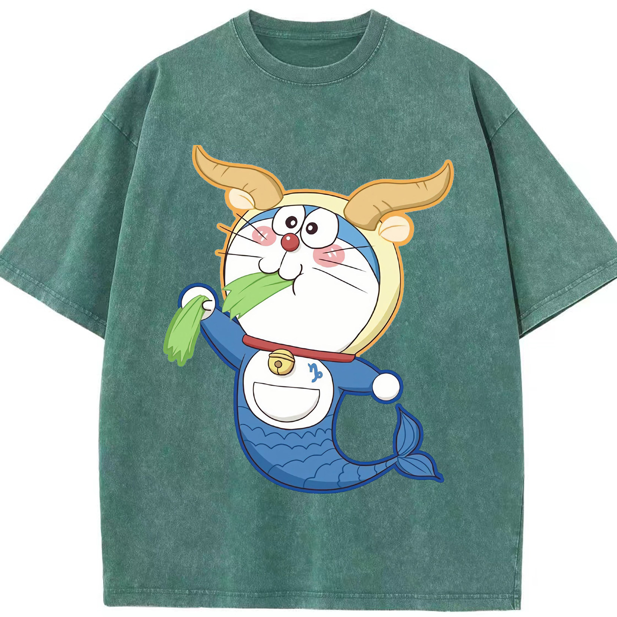 （画像用） ドラえもん Doraemon 綿100% ヴィンテージ風 半袖Tシャツ（フロントプリント）